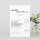 Minimalistisch wat groom vrijgezellenfeest game ze (Staand voorkant)