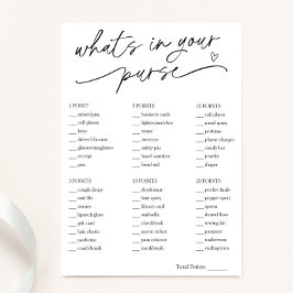 Minimalistisch Wat zit er in uw portemonnee bruids Kaart