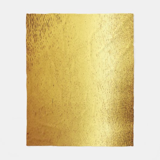 Minimalistisch wateroppervlak van Golden shimmery- Fleece Deken (Voorkant)