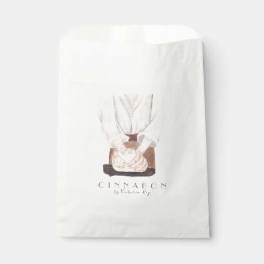 Minimalistisch | WATERVERF | Bakkerij | Katerer Fa Bedankzakje (Voorkant)