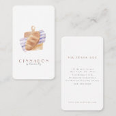 Minimalistisch | WATERVERF | Bakkerij | Zitplaats Visitekaartje (Voorkant / Achterkant)