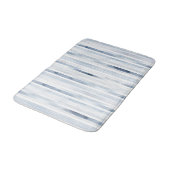 Minimalistisch waterverf blauw streeppatroon badmat (Gekanteld)