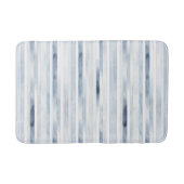 Minimalistisch waterverf blauw streeppatroon badmat (Voorkant)