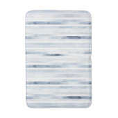 Minimalistisch waterverf blauw streeppatroon badmat (Voorkant Verticaal)