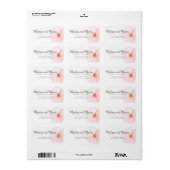 Minimalistisch + Waterverf Bloemenadres Etiket (Full Sheet)