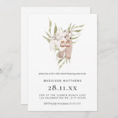 Minimalistisch Waterverf Boy Boho Baby shower Kaart (Voorkant / Achterkant)