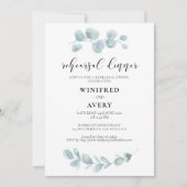 Minimalistisch waterverf groen repetitiediner kaart (Voorkant)