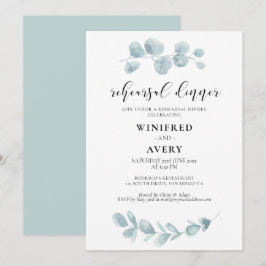 Minimalistisch waterverf groen repetitiediner kaart