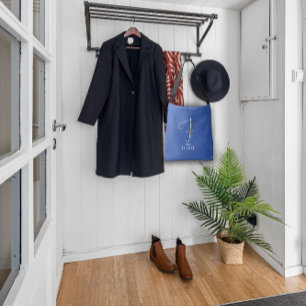 Minimalistisch waterverf monogram F Docent Crossbody Tas