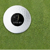 Minimalistisch waterverf monogram F Docent Golfballen
