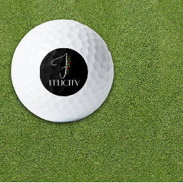 Minimalistisch waterverf monogram F Docent Golfballen