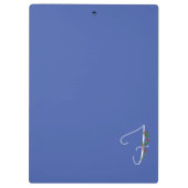 Minimalistisch waterverf monogram F Docent Klembord (Achterkant)