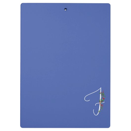 Minimalistisch waterverf monogram F Docent Klembord (Achterkant)