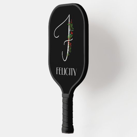 Minimalistisch waterverf monogram F Docent Pickleball Paddle (Links)