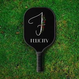 Minimalistisch waterverf monogram F Docent Pickleball Paddle