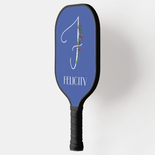 Minimalistisch waterverf monogram F Docent Pickleball Paddle (Links)