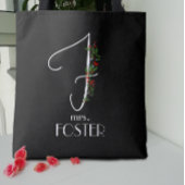 Minimalistisch waterverf monogram F Docent Tote Bag