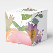 Minimalistisch Waterverf Oranje Floral Vrijgezelle Bedankdoosjes (Voorkant Zijde)