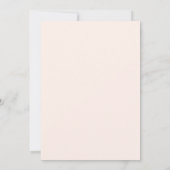 Minimalistisch Waterverf-peach bruiloft Kaart (Achterkant)