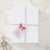 Minimalistisch Waterverf Prettige feestdagen rood Cadeaulabel (Met Touw)