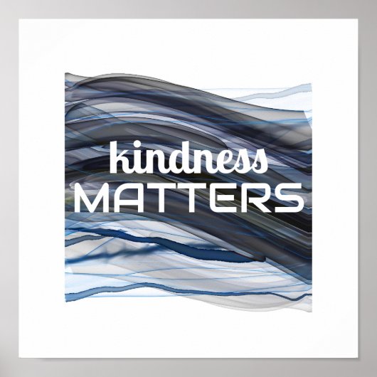 minimalistisch waterverf quote over vriendelijkhei poster (Voorkant)