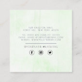 Minimalistisch Waterverf vierkant Visitekaartje (Achterkant)