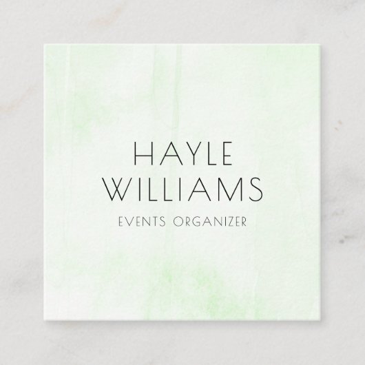 Minimalistisch Waterverf vierkant Visitekaartje (Voorkant)