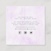 Minimalistisch Waterverf vierkant Visitekaartje (Achterkant)