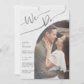 Minimalistisch We doen foto bruiloft uitnodiging (Voorkant)