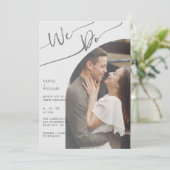 Minimalistisch We doen foto bruiloft uitnodiging (Staand voorkant)