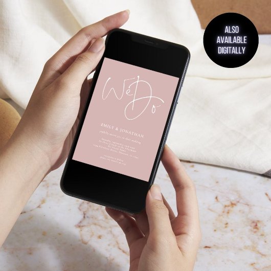 Minimalistisch We doen Script Dusty Roos QR Code W Kaart