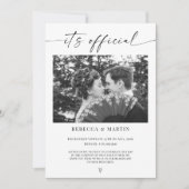 Minimalistisch We Getrouwd Wedding Accouncement Aankondiging (Voorkant)