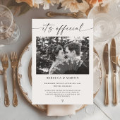 Minimalistisch We Getrouwd Wedding Accouncement Aankondiging