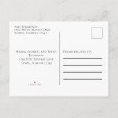 Minimalistisch: we hebben een eenvoudige bewegende aankondigingskaart (Achterkant)