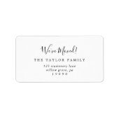 Minimalistisch We hebben een nieuw adreslabel verp Etiket (Voorkant)