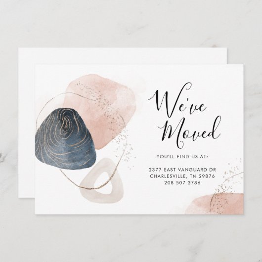 Minimalistisch We hebben het Adres Bewegend Aankon (Voorkant / Achterkant)