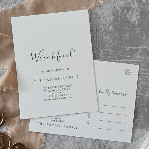 Minimalistisch We hebben printbaar Briefkaart verp