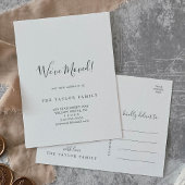 Minimalistisch We hebben printbaar Briefkaart verp