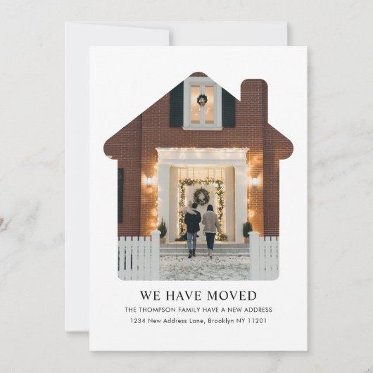 Minimalistisch We hebben verplaatst Nieuwe Thuisfo Aankondiging (Voorkant)