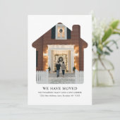 Minimalistisch We hebben verplaatst Nieuwe Thuisfo Aankondiging (Staand voorkant)
