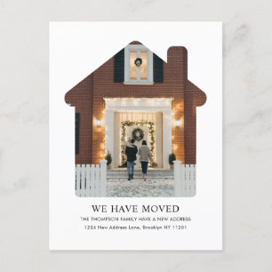 Minimalistisch We hebben verplaatst Nieuwe Thuisfo Briefkaart
