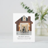 Minimalistisch We hebben verplaatst Nieuwe Thuisfo Briefkaart (Staand voorkant)