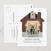 Minimalistisch We hebben verplaatst Nieuwe Thuisfo Briefkaart (Voorkant / Achterkant)