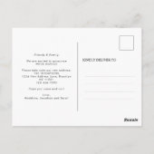 Minimalistisch We hebben verplaatst Nieuwe Thuisfo Briefkaart (Achterkant)