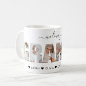 Minimalistisch We Love You OMA Fotocollage Koffiemok (Voorkant links)