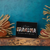 Minimalistisch We Love You Oma Fotocollage Zwart Fotoplaat (Zijkant)