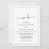 Minimalistisch we wedden kaart (Voorkant)