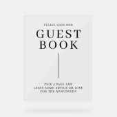 Minimalistisch weddenschap acryl bord (Voorkant)