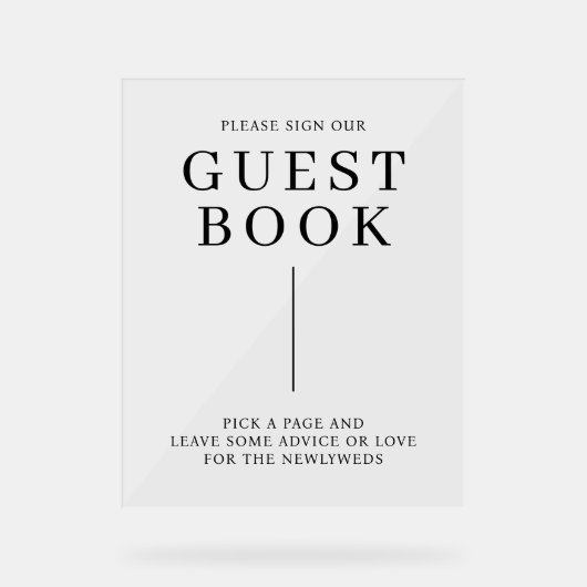 Minimalistisch weddenschap acryl bord (Voorkant)