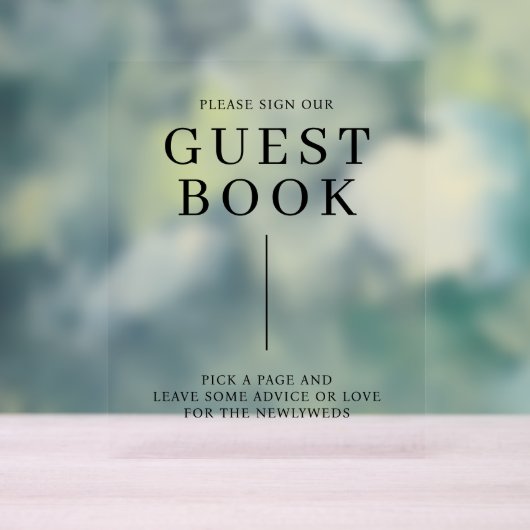 Minimalistisch weddenschap acryl bord (Neutraal)